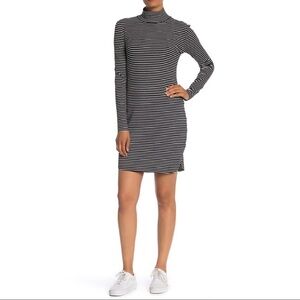SANCTUARY Essentials Stripe Mock Neck Bodycon Dress Size S